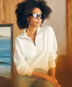 Clearance Beach Fleece Quarter Zip - Women Hoodies & Sweatshirts