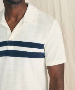 Discount Cabana Towel Terry Surf Stripe Polo Shirt - Polo Shirts