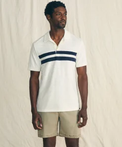 Discount Cabana Towel Terry Surf Stripe Polo Shirt - Polo Shirts