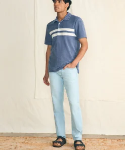 Clearance Cabana Towel Terry Surf Stripe Polo Shirt - Polo Shirts