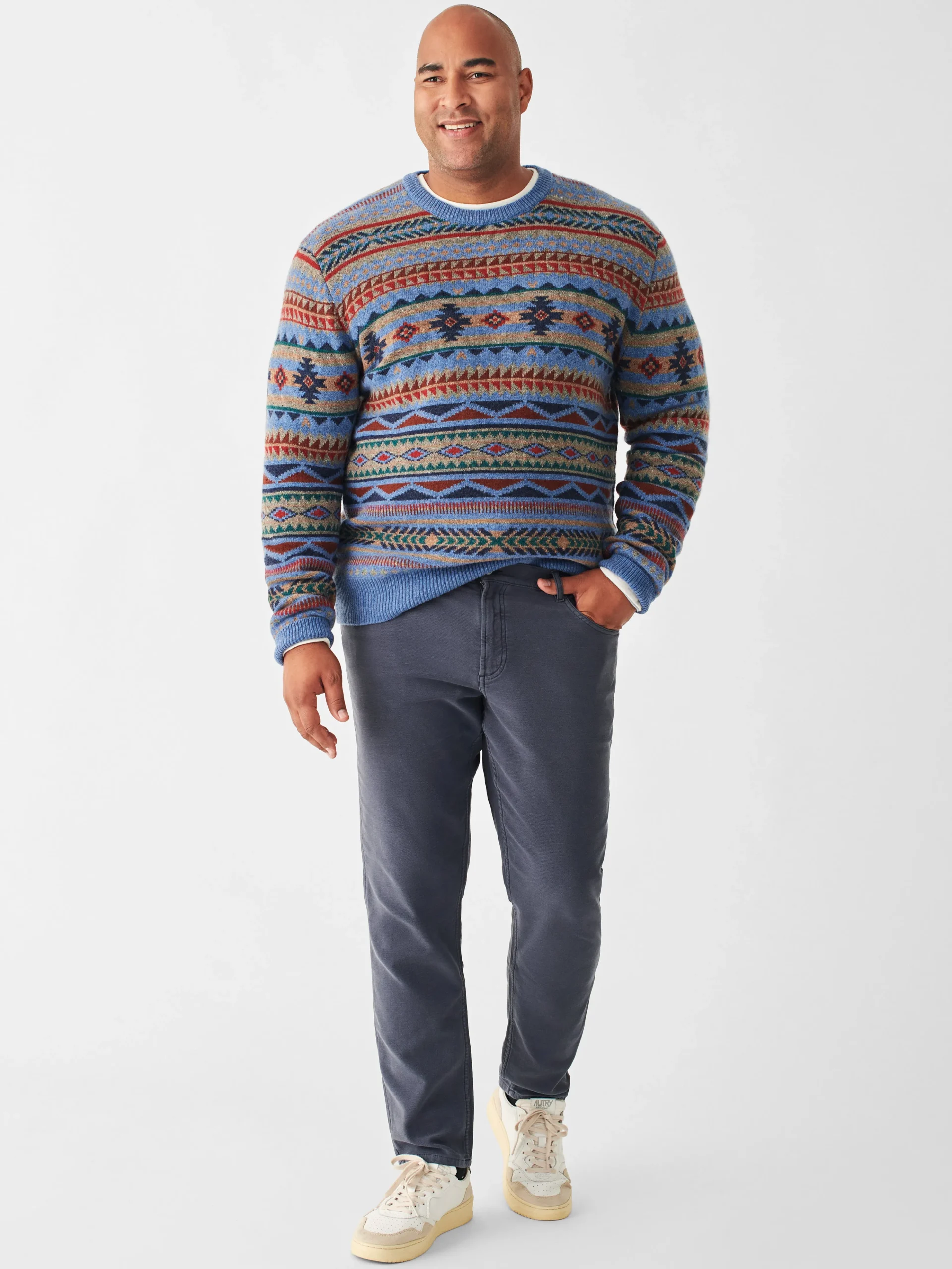 Clearance Doug Good Feather Fair Isle Sweater - Sweaters