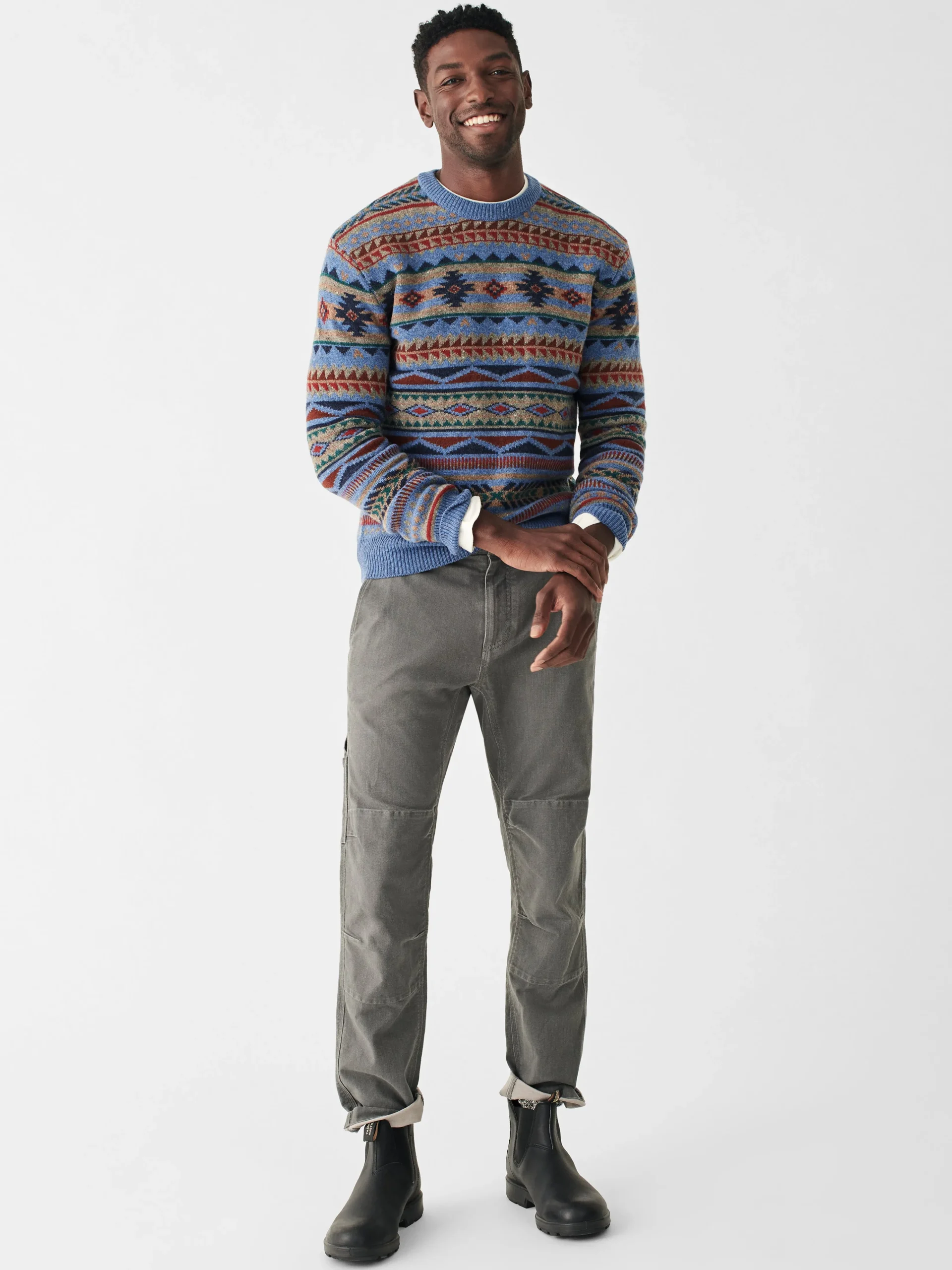 Clearance Doug Good Feather Fair Isle Sweater - Sweaters