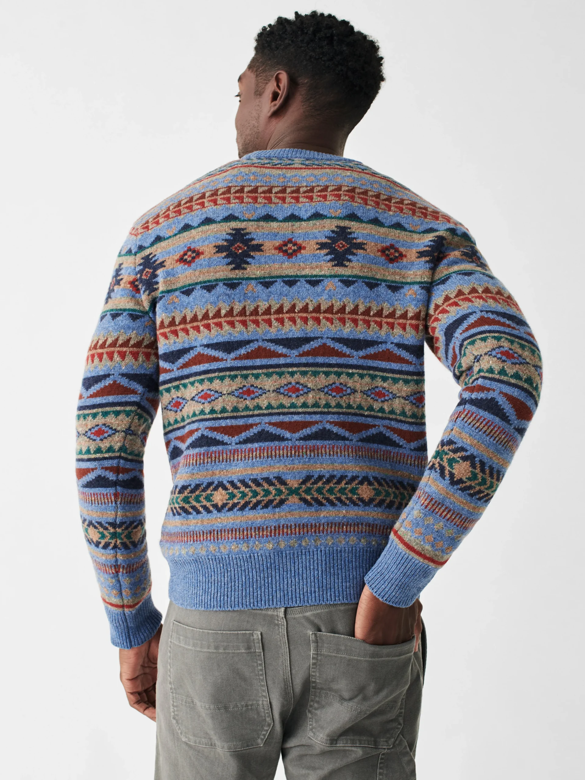 Clearance Doug Good Feather Fair Isle Sweater - Sweaters
