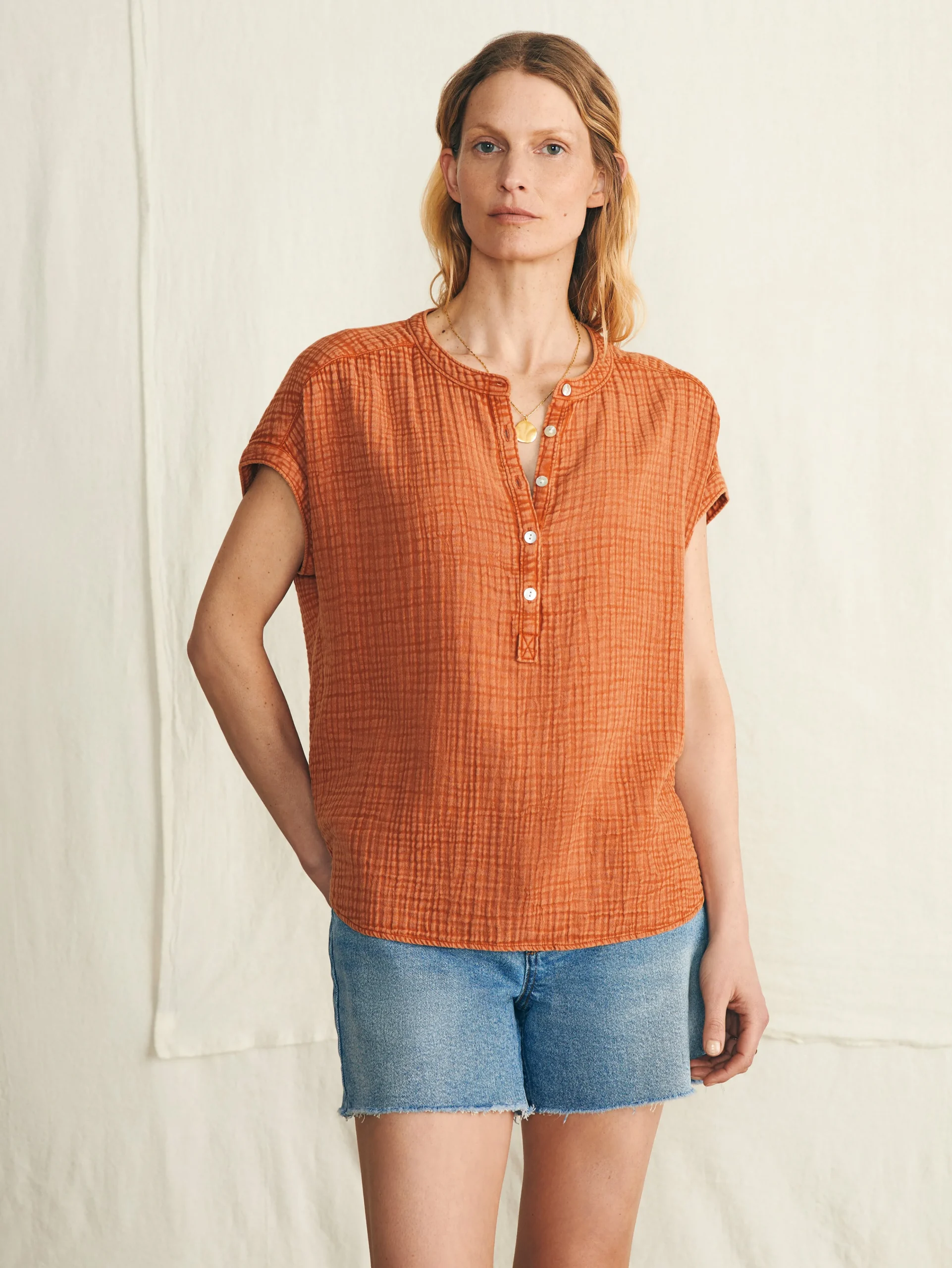 Outlet Dream Cotton Gauze Desmond Top - Women Shirts & Tops