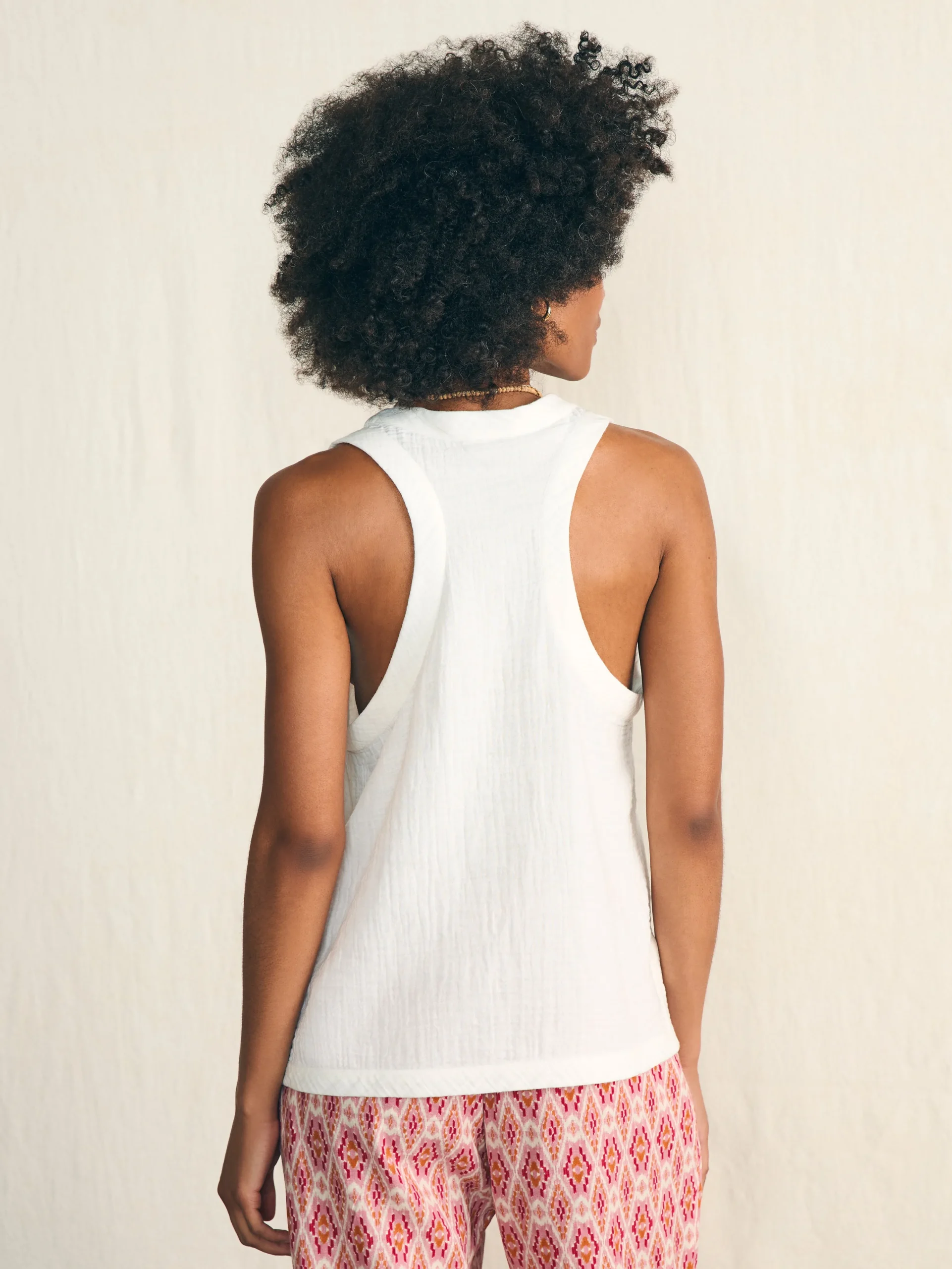 Fashion Dream Cotton Gauze Scoop Neck Tank - Women Shirts & Tops