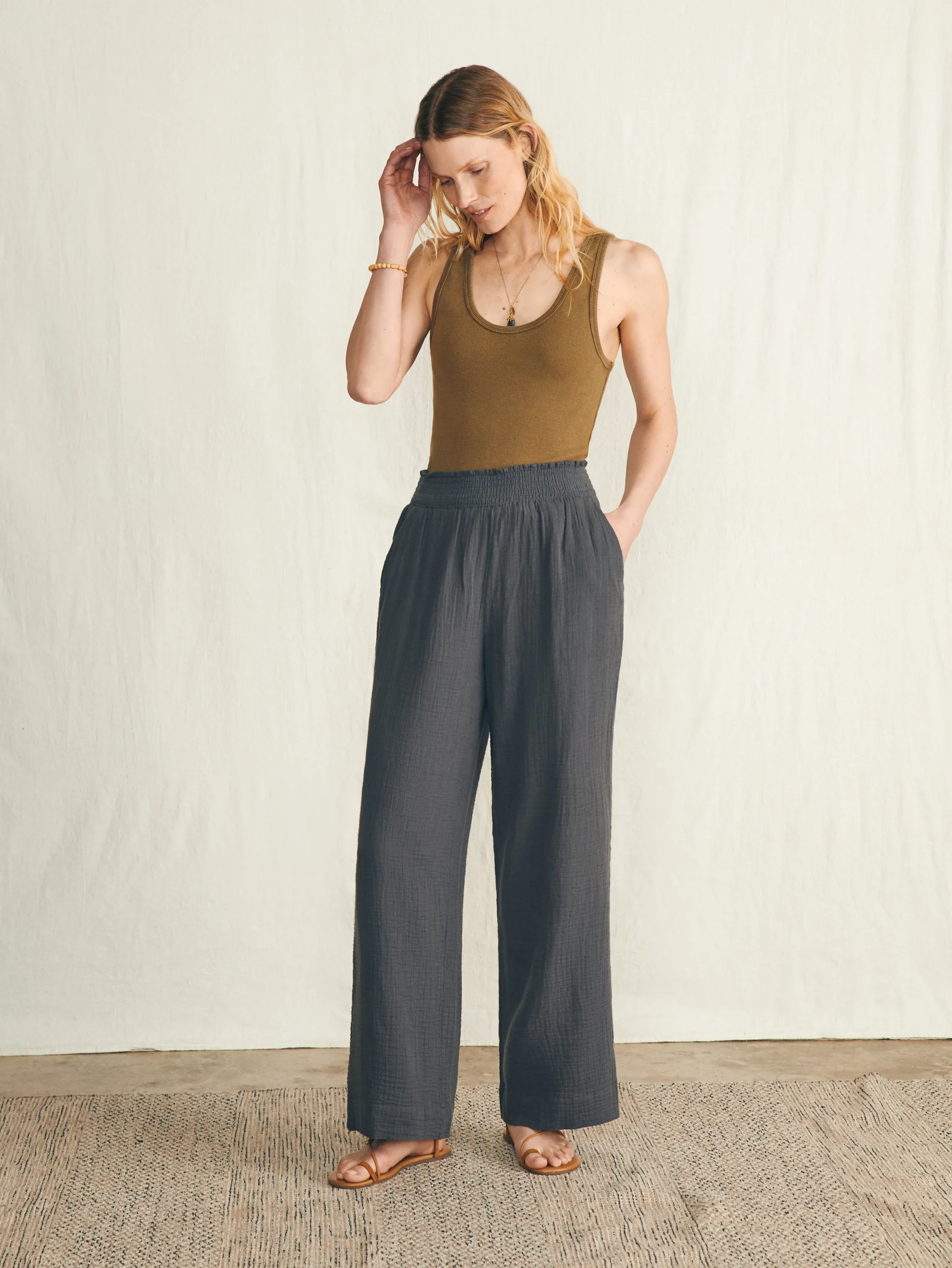 New Dream Cotton Gauze Wide Leg Pant - Women Pants|Swim