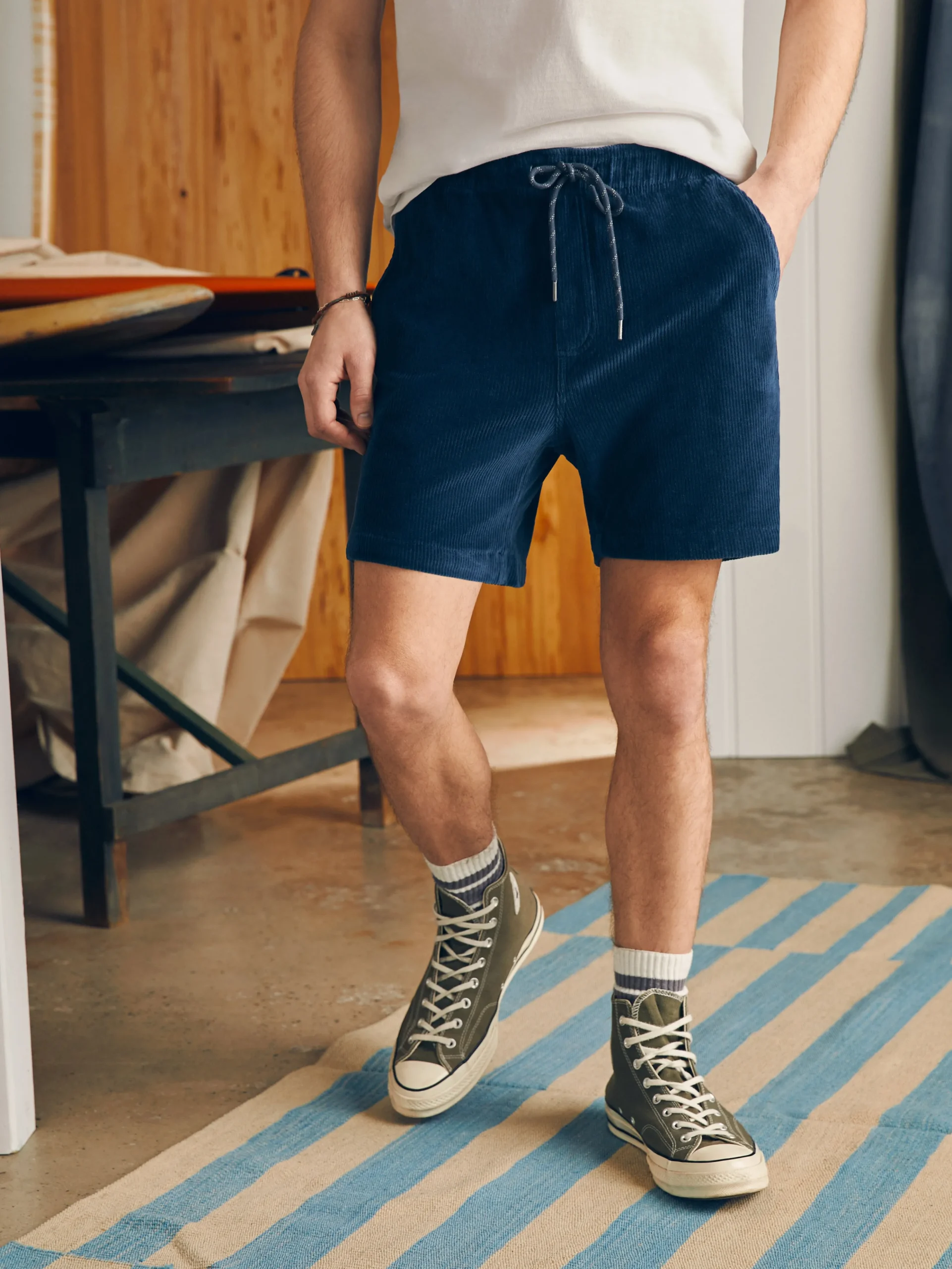 Fashion Essential Italian Knit Cord Short (6" Inseam) - Shorts