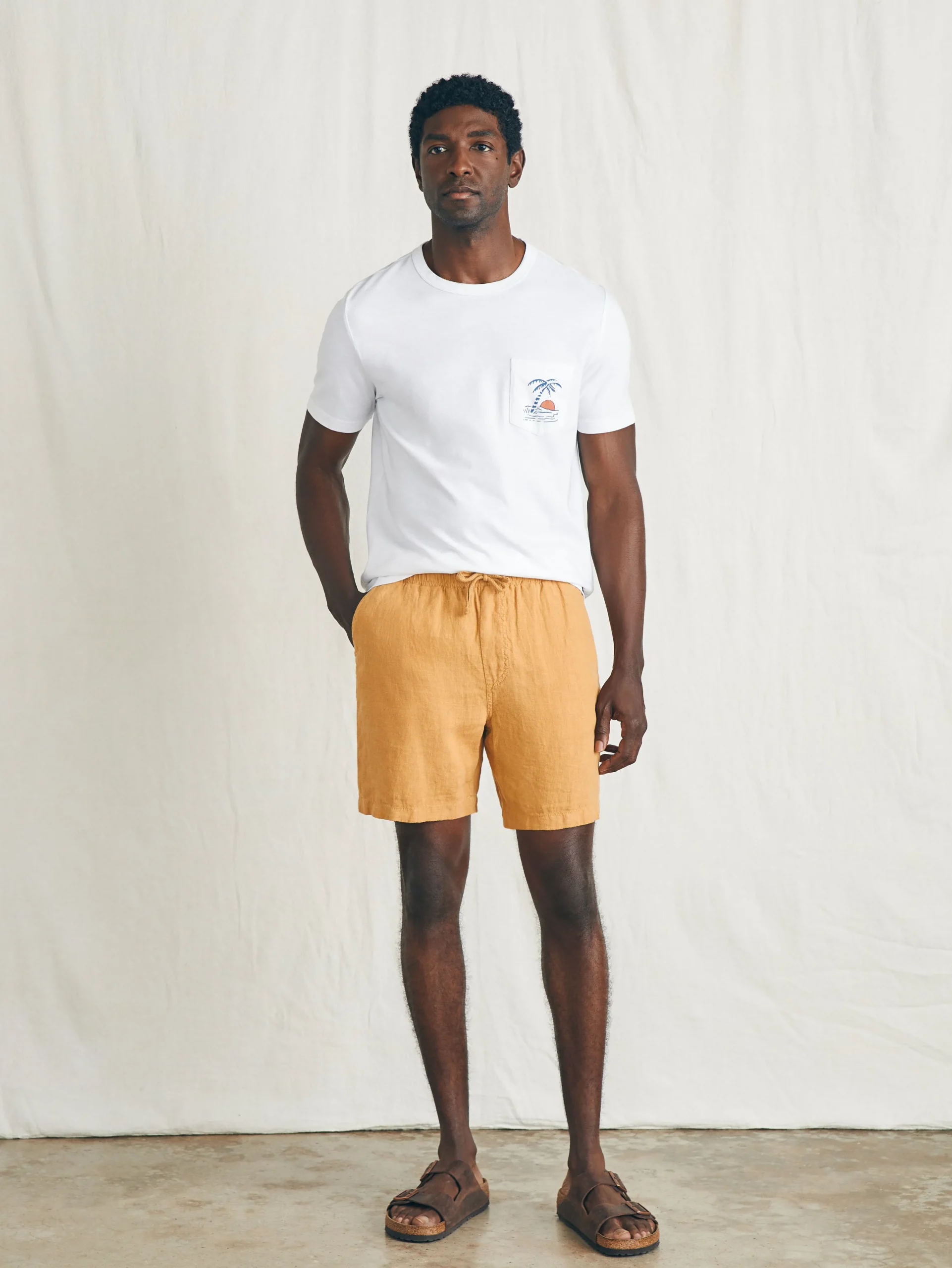 Discount Essential Linen Short (6.5" Inseam) - Shorts