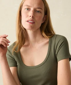 Clearance Freestyle Rib Knit Tee - Women T-Shirts