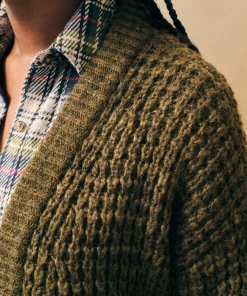 Online Frost Waffle Cardigan - Women Sweaters