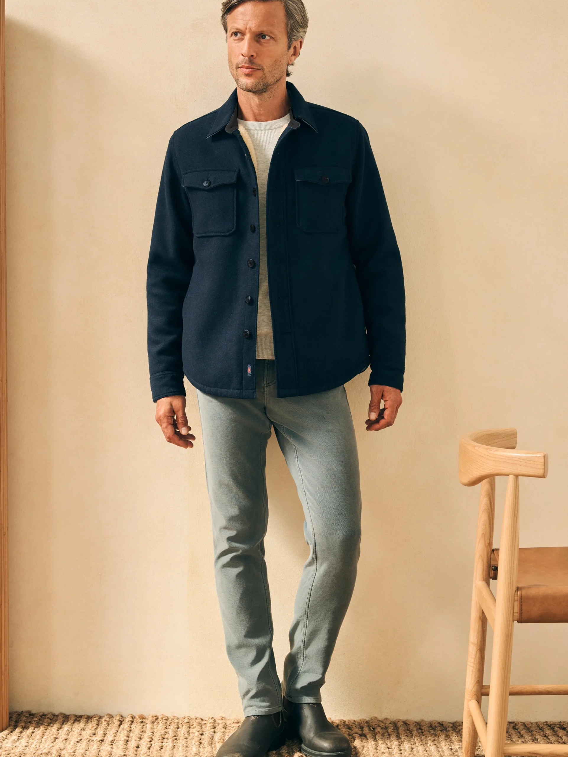 Hot High Pile Fleece Lined Wool CPO - Jackets & Vests