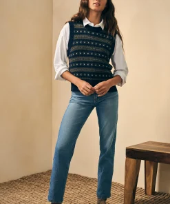 New Highland Fair Isle Sweater Vest - Women Sweaters