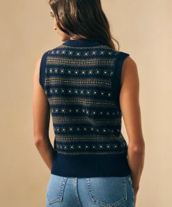 New Highland Fair Isle Sweater Vest - Women Sweaters