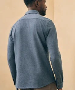 Outlet Houndstooth Knit Shirt - Shirts