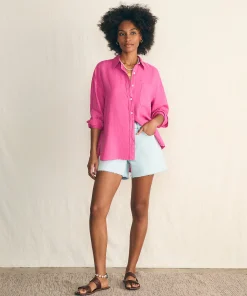 Discount Laguna Linen Relaxed Shirt - Women Shirts & Tops