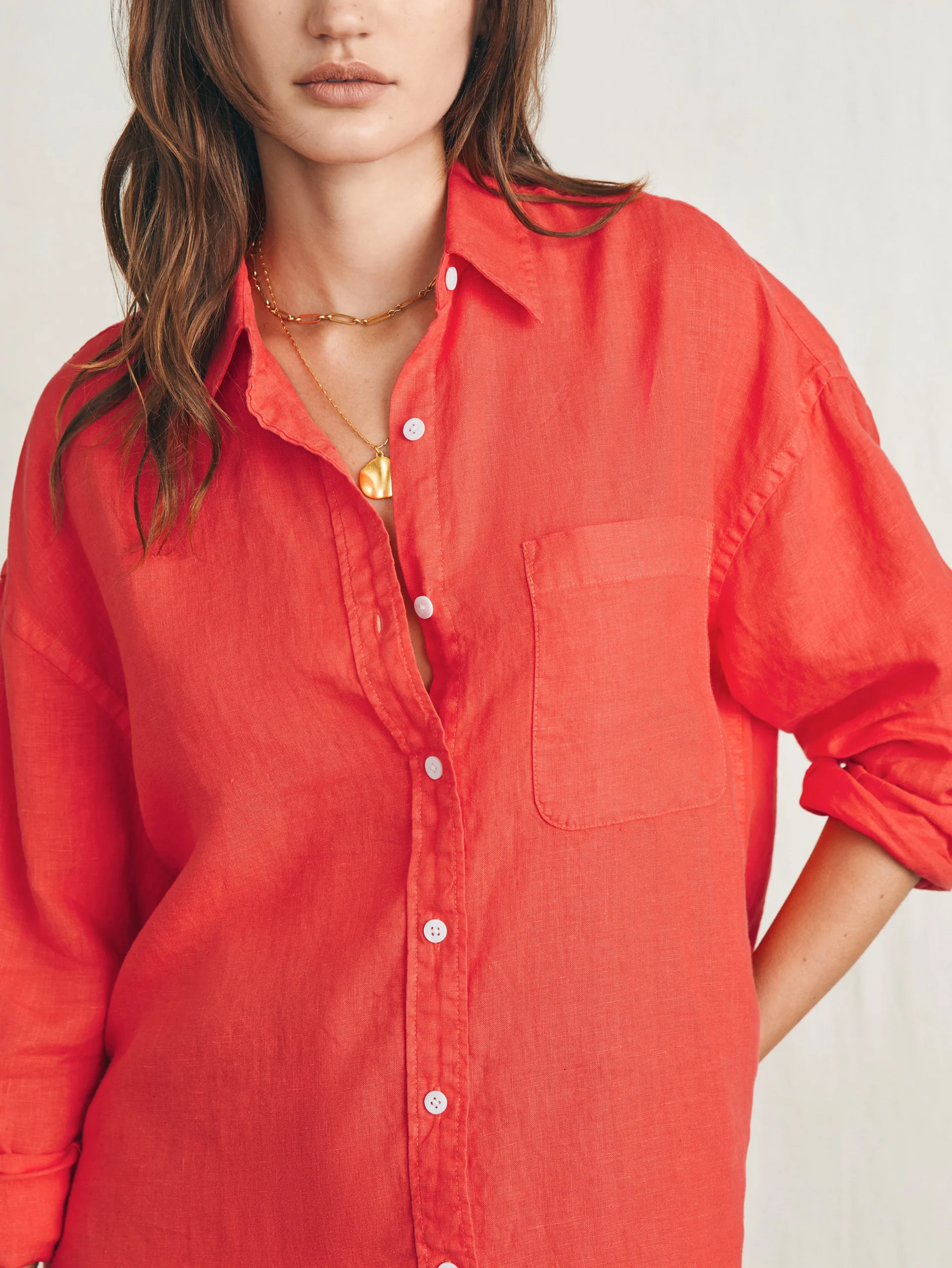 Outlet Laguna Linen Relaxed Shirt - Women Shirts & Tops