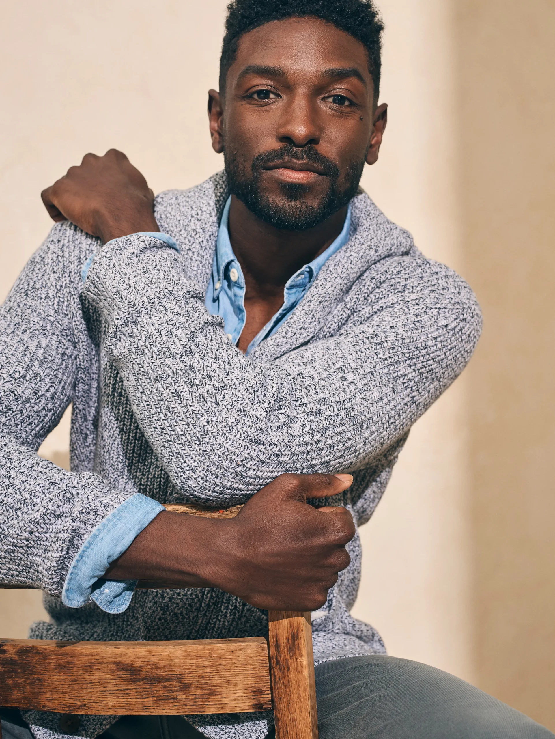 Sale Marled Cotton Cardigan - Sweaters