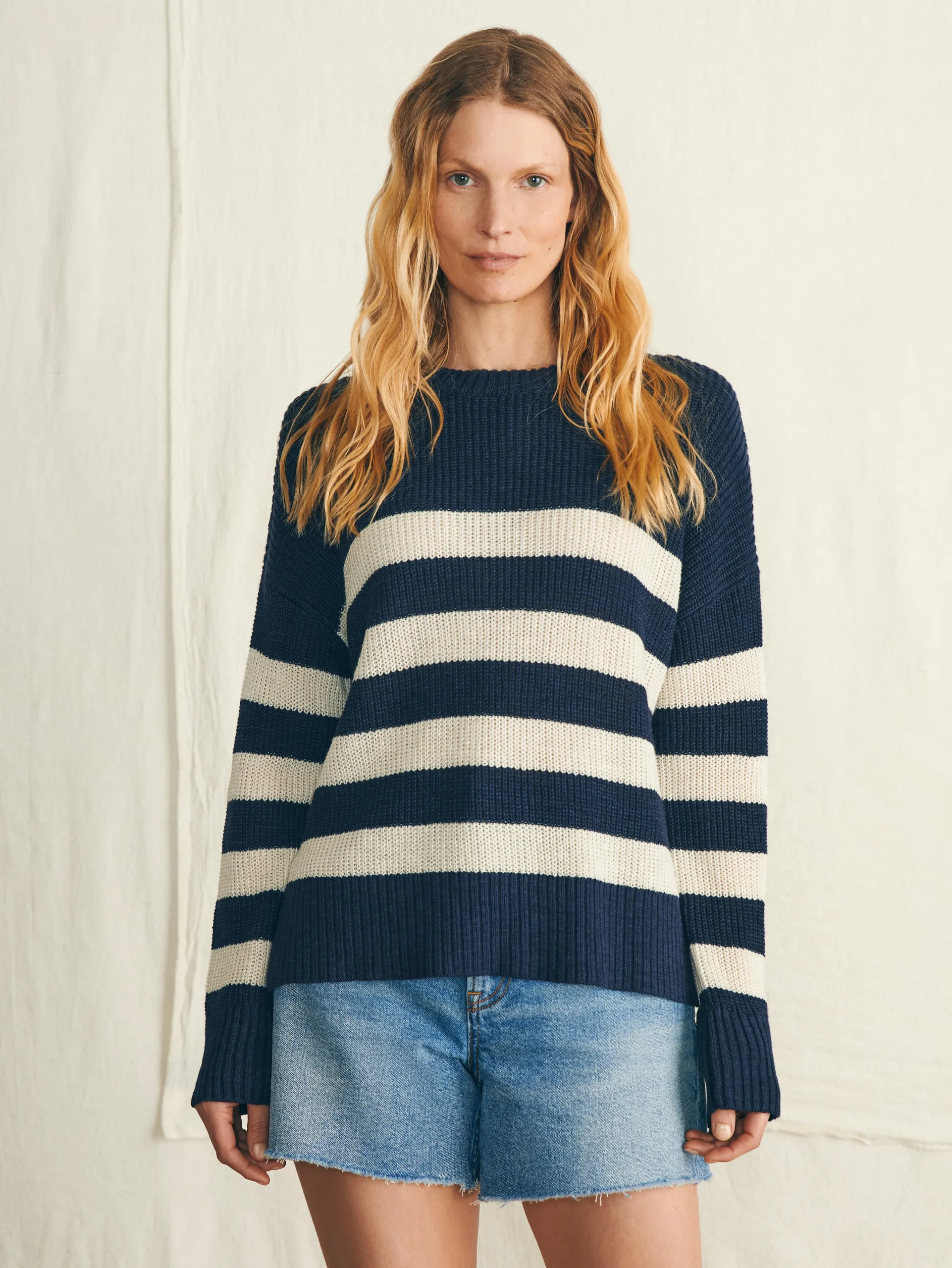 Outlet Miramar Linen Crew Sweater - Women Sweaters