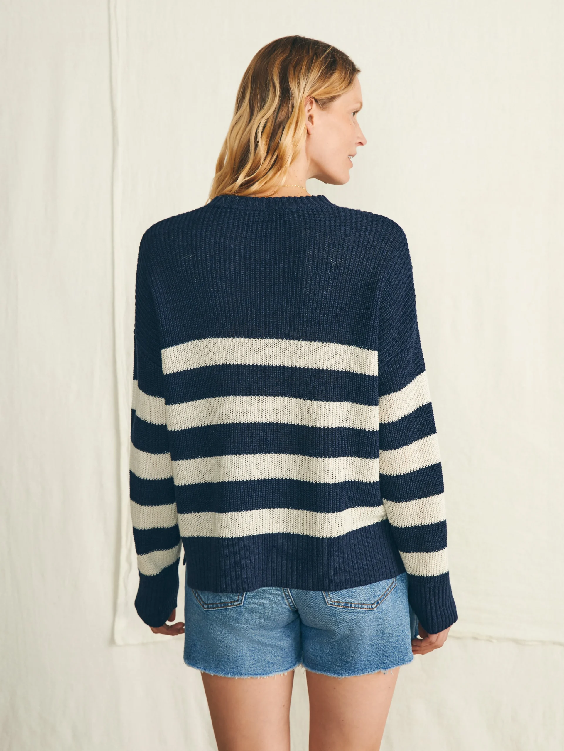 Outlet Miramar Linen Crew Sweater - Women Sweaters