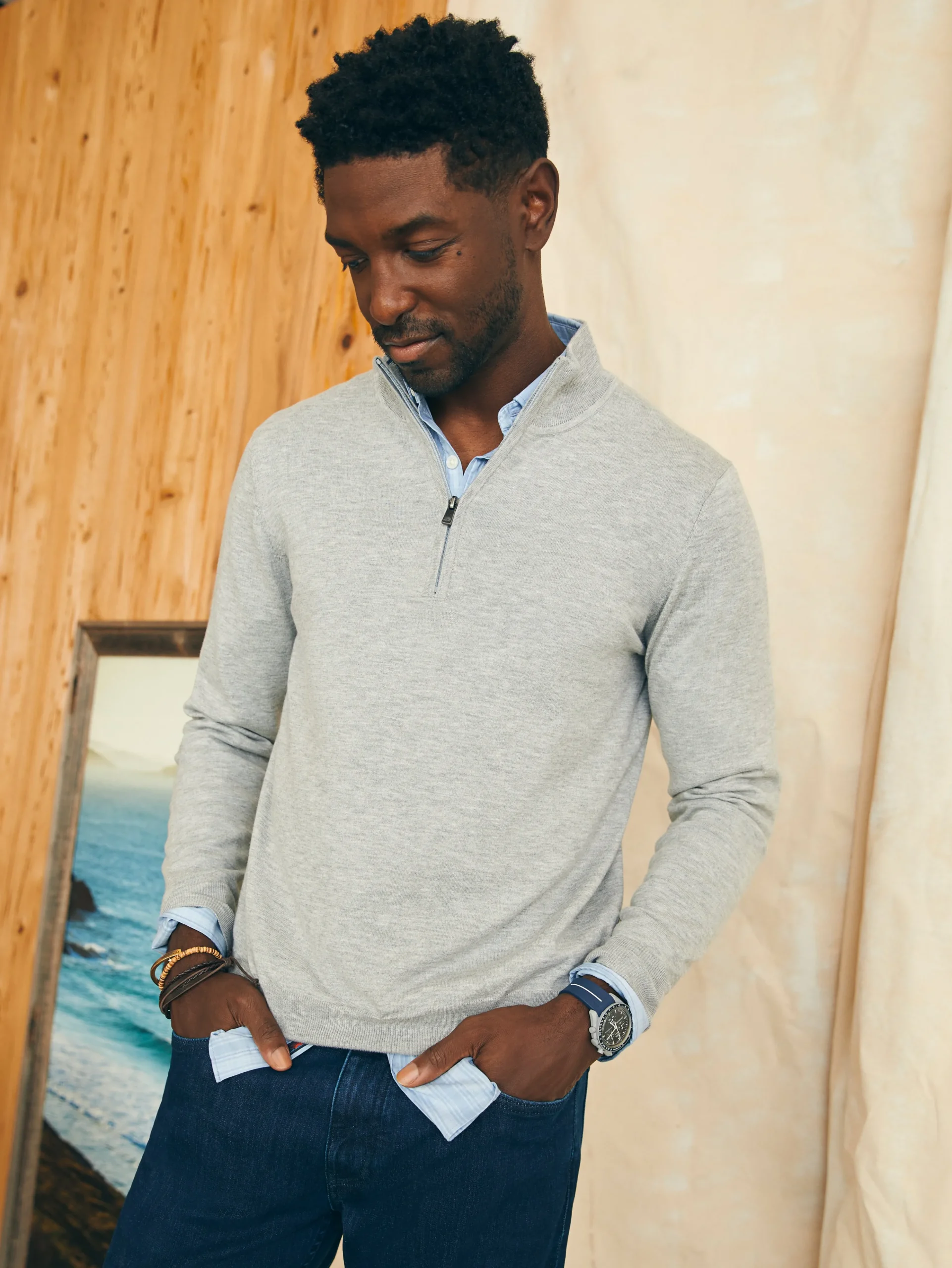 Hot Movement™ Quarter Zip Sweater (Tall) - Sweaters