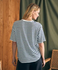 Online Oceanside Linen V-Neck Tee - Women T-Shirts