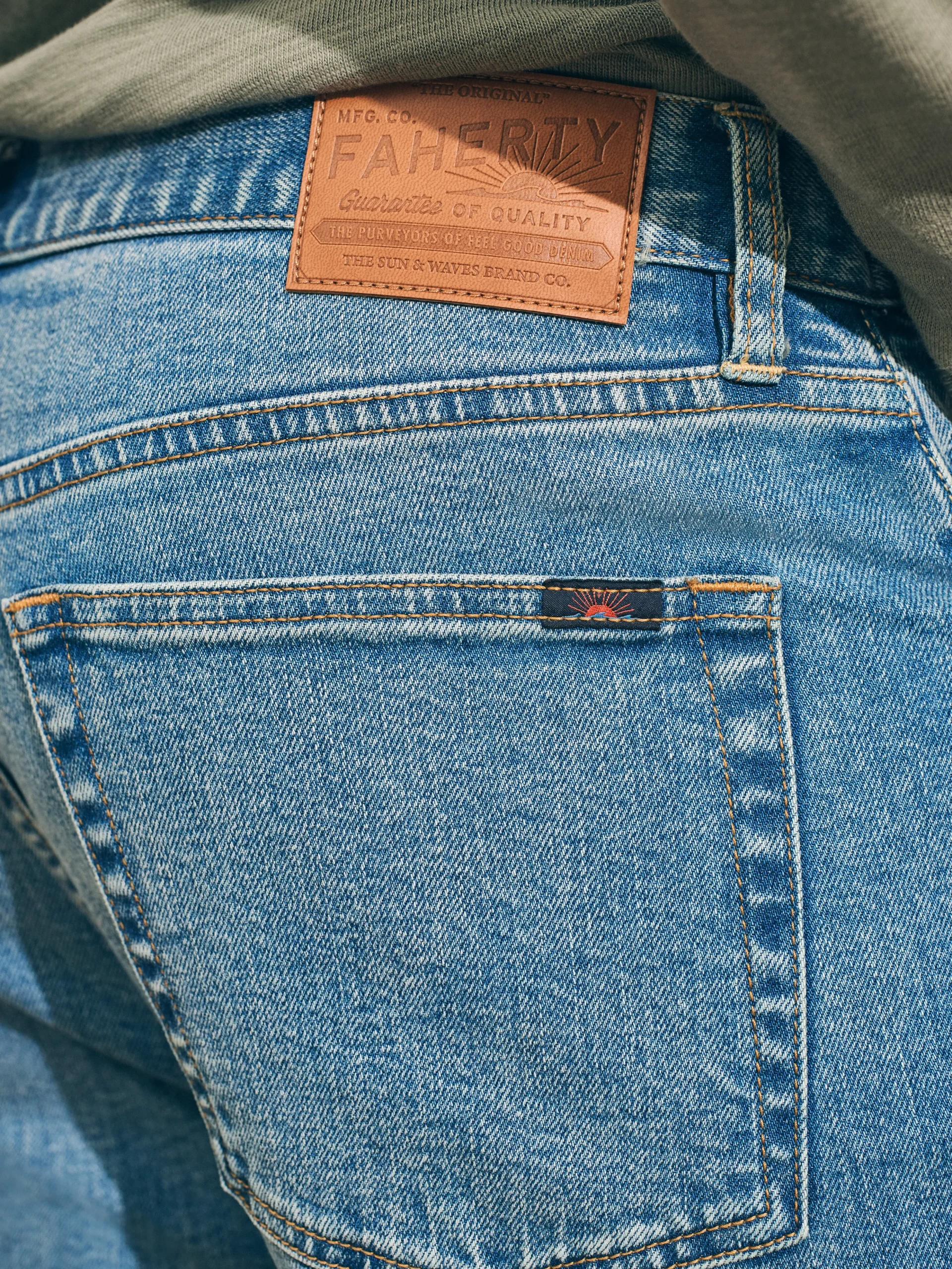 Sale Organic Cotton Slim Straight Denim (32" Inseam) - Pants