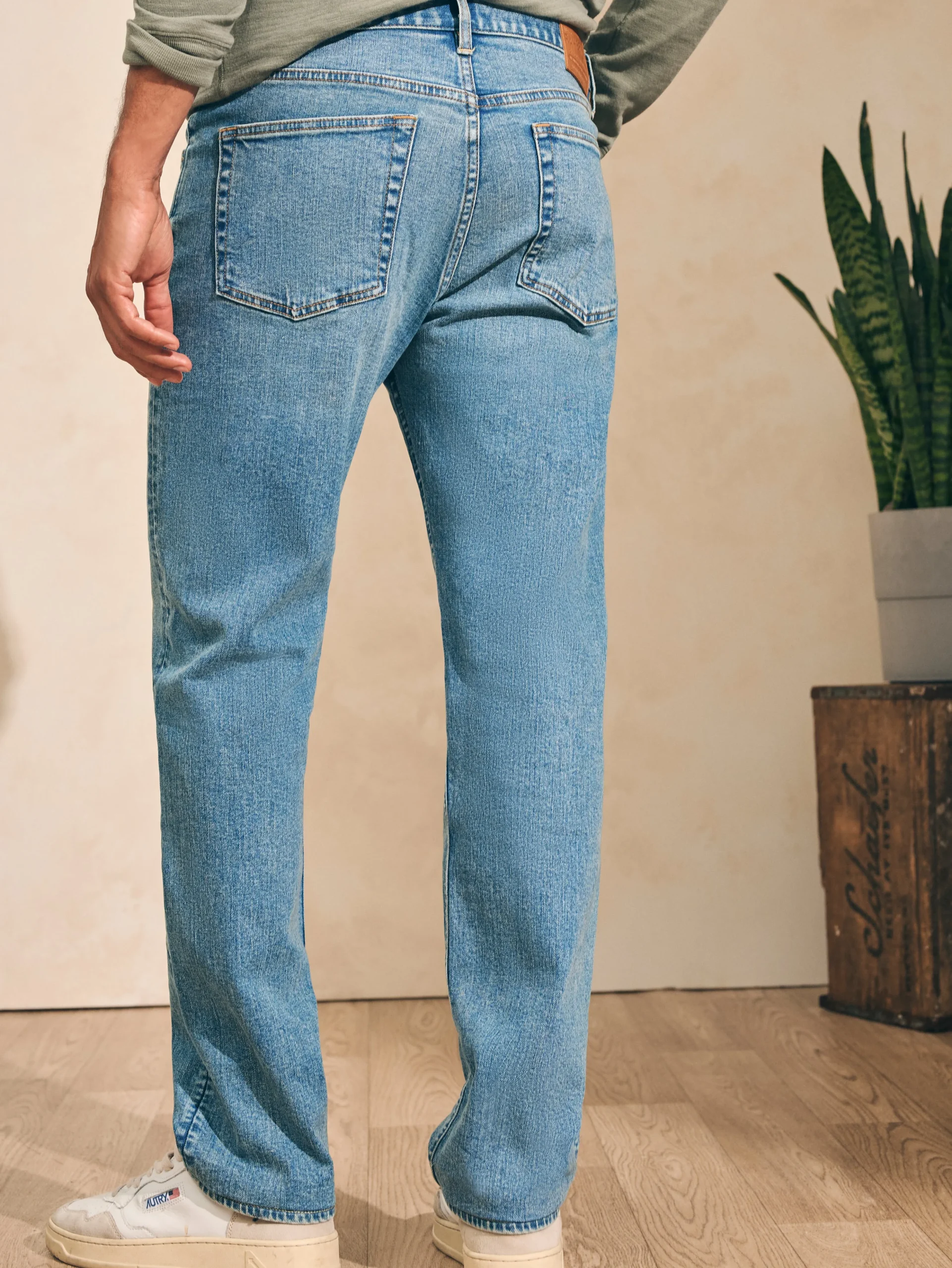 Sale Organic Cotton Slim Straight Denim (32" Inseam) - Pants