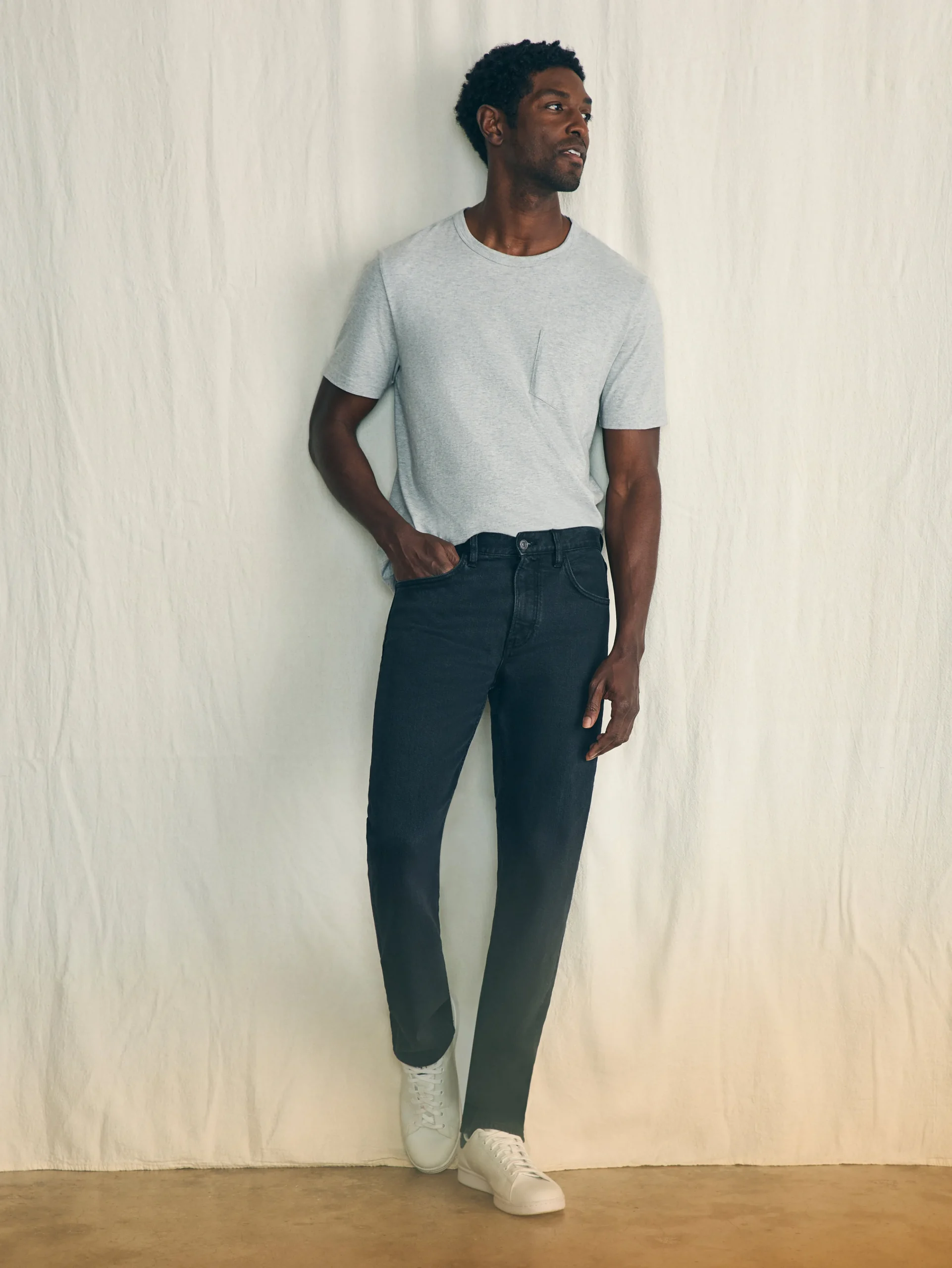 Fashion Organic Cotton Slim Straight Denim (32" Inseam) - Pants