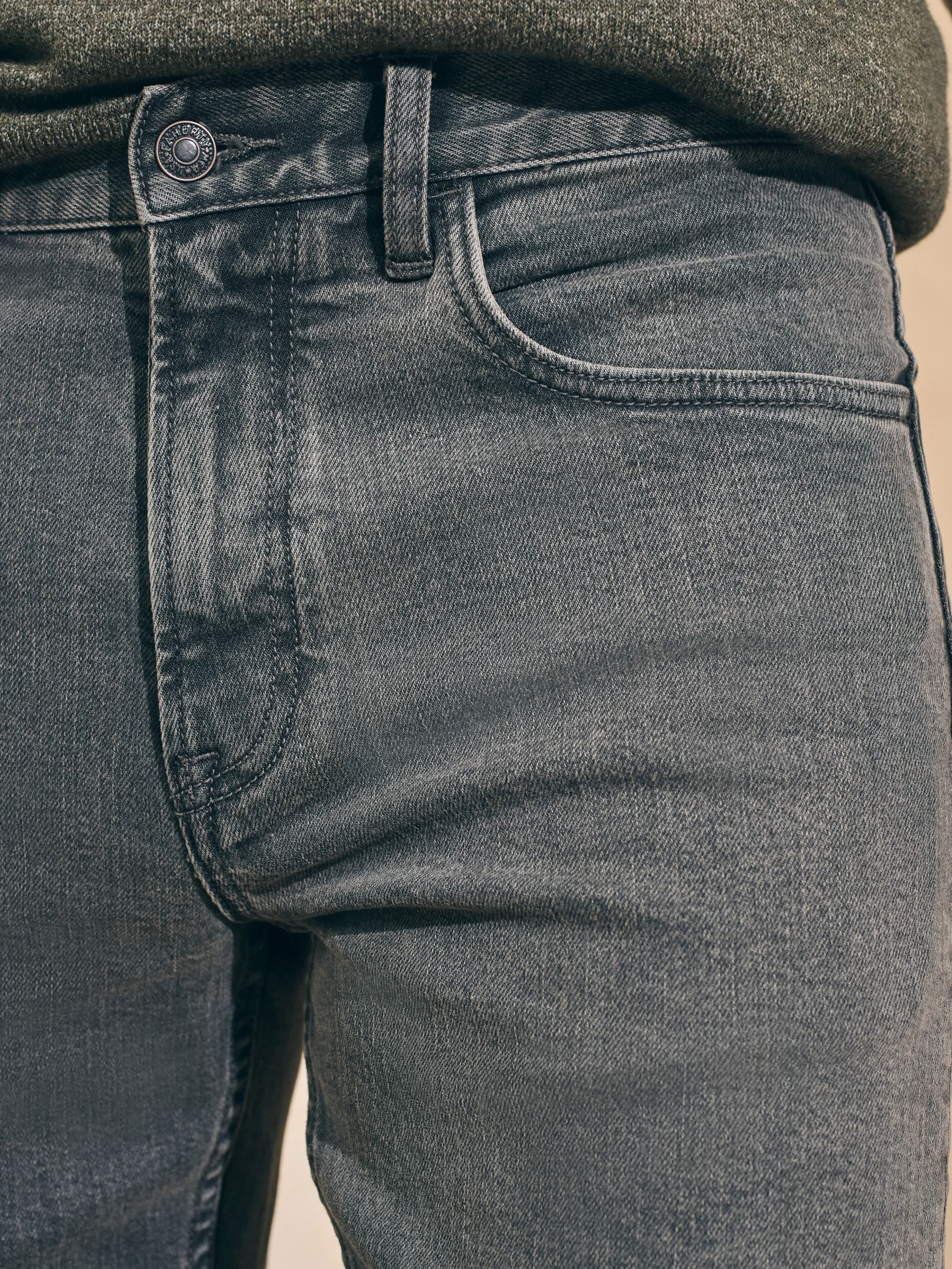 Hot Organic Cotton Slim Straight Denim (32" Inseam) - Pants