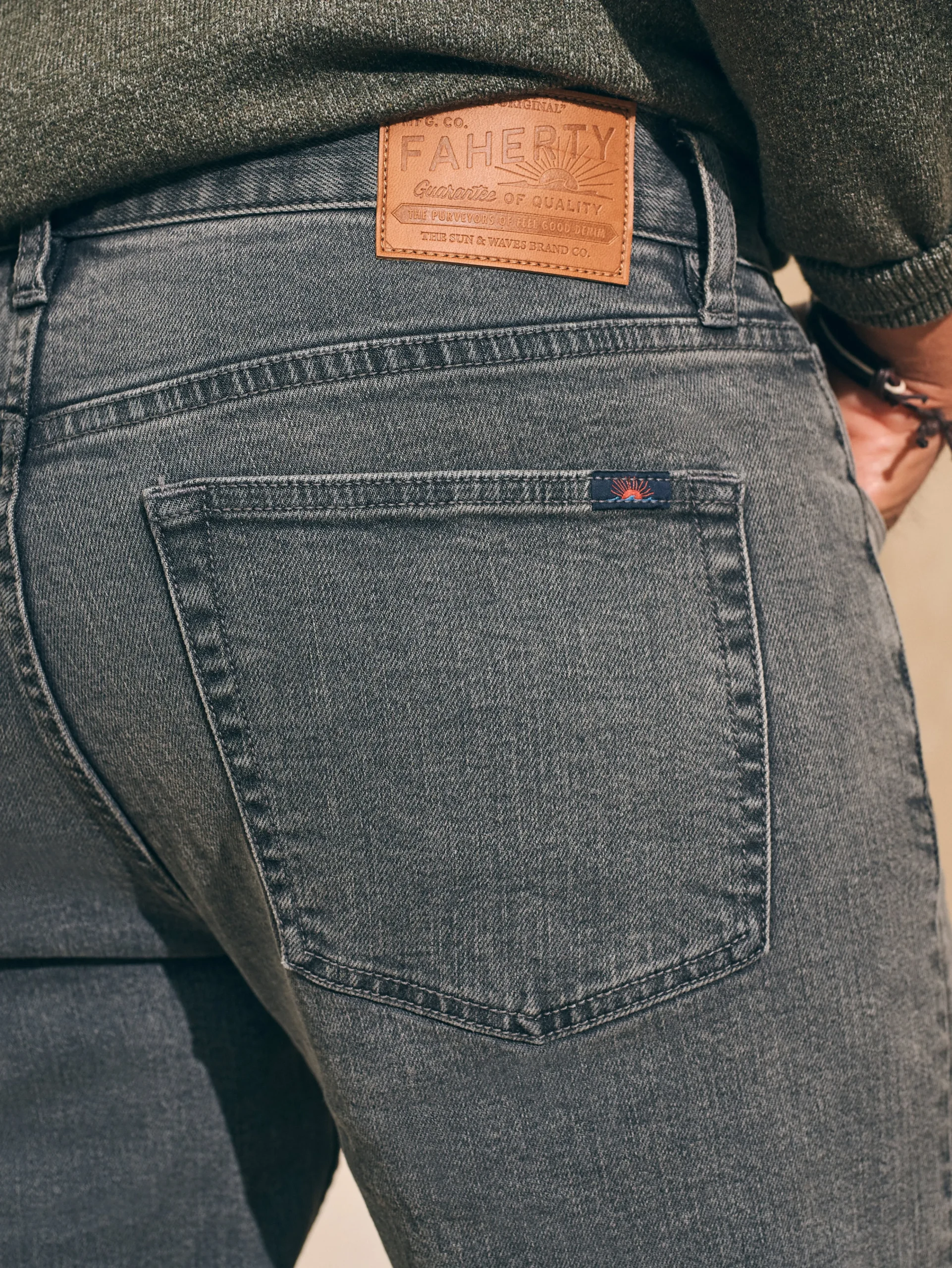 Hot Organic Cotton Slim Straight Denim (32" Inseam) - Pants