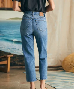 Hot Organic Cotton Slim Straight Ankle Denim - Women Pants|Jeans