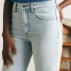 Sale Organic Cotton Slim Straight Ankle Denim - Women Pants|Jeans