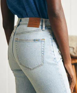 Sale Organic Cotton Slim Straight Ankle Denim - Women Pants|Jeans