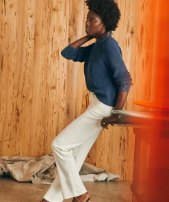 Clearance Organic Cotton Slim Straight Denim - Women Pants|Jeans