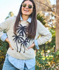 New Palm Coast Cashmere Crew - Women Sweaters