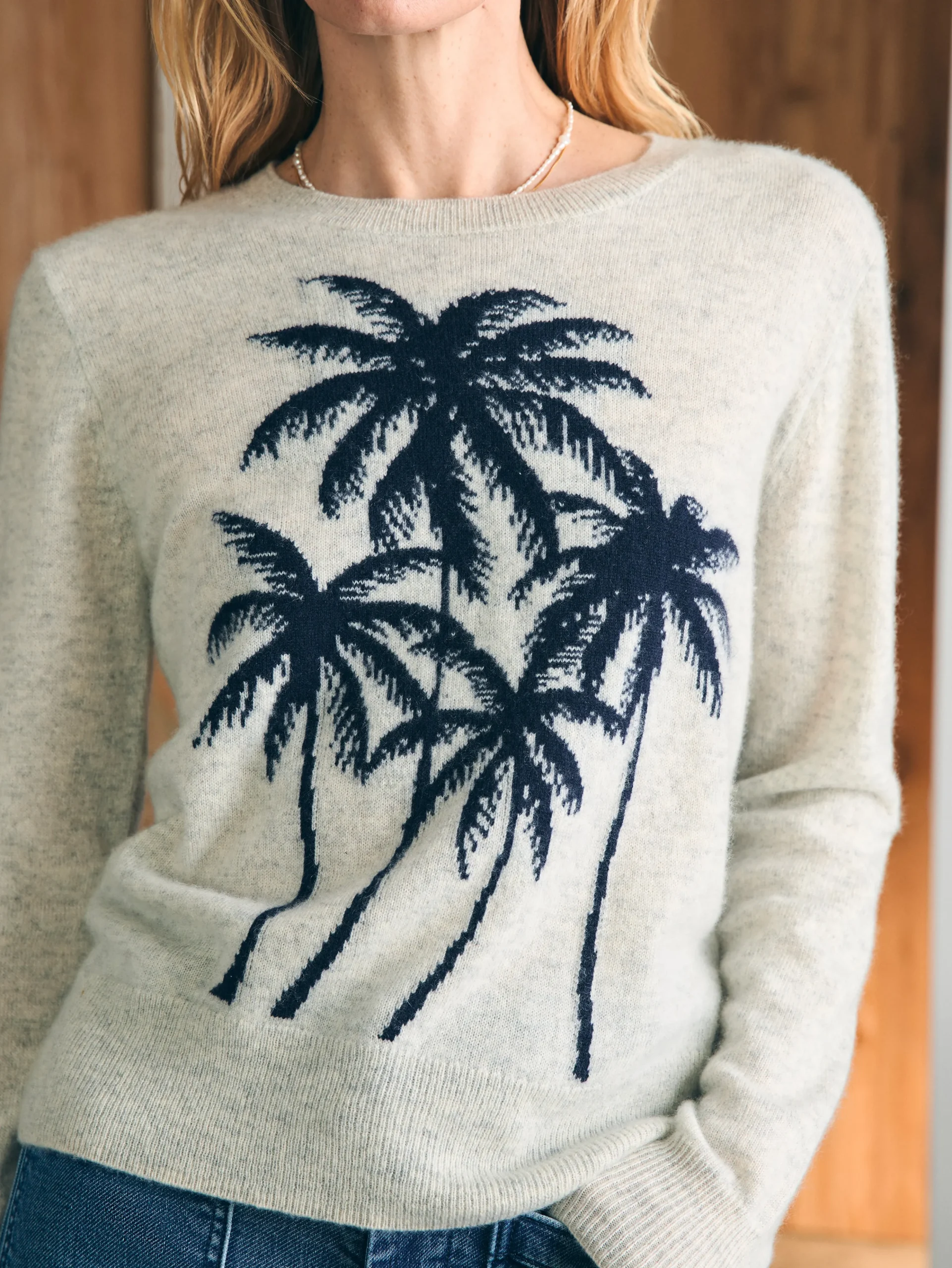 New Palm Coast Cashmere Crew - Women Sweaters