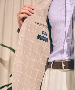 Clearance Reserve Linen Yarn Dyed Blazer - Blazers