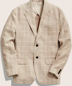 Clearance Reserve Linen Yarn Dyed Blazer - Blazers