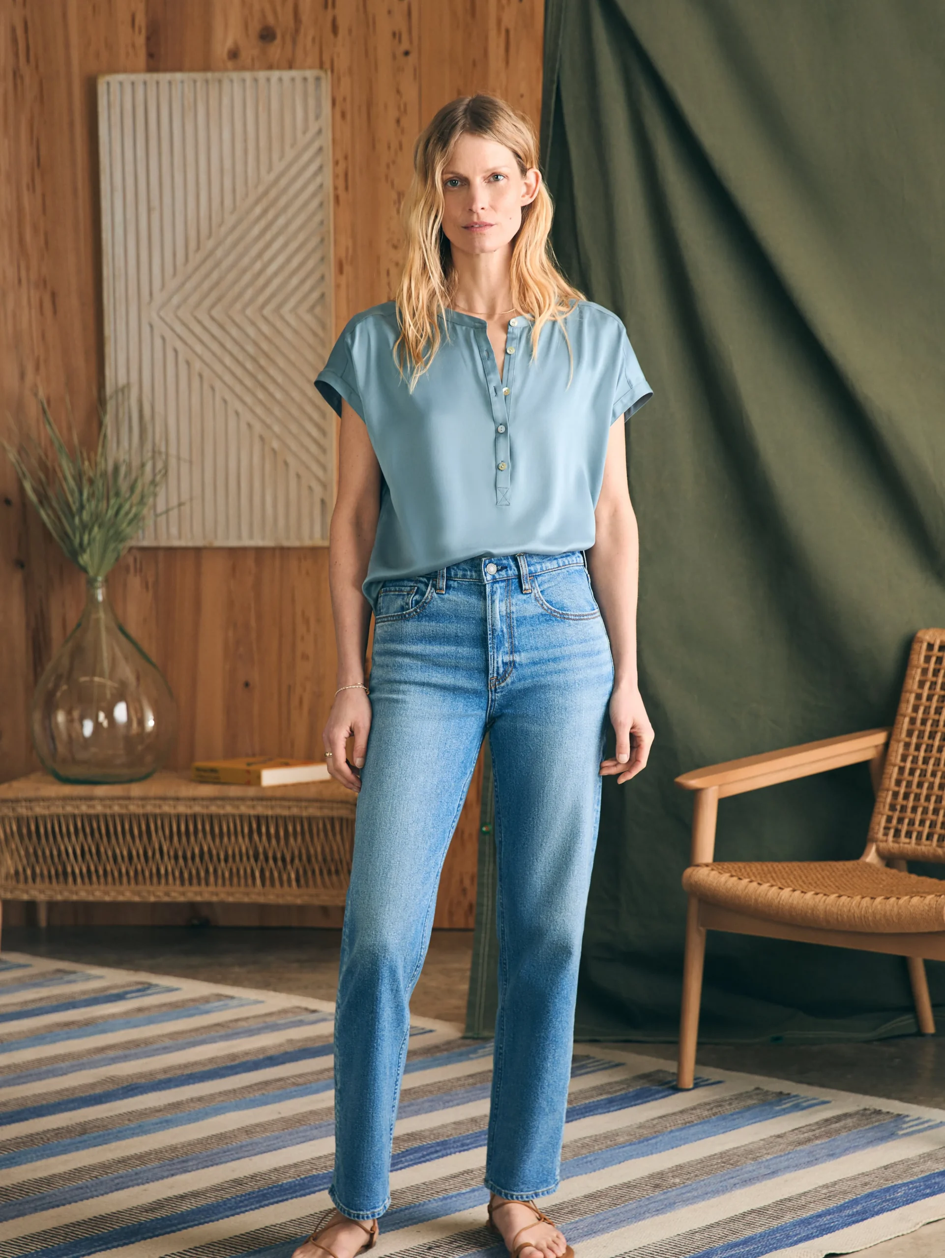 Clearance Sandwashed Silk Desmond Top - Women Shirts & Tops