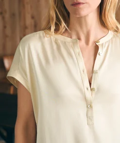 New Sandwashed Silk Desmond Top - Women Shirts & Tops