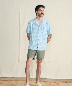 Hot Short-Sleeve Cabana Towel Terry Shirt - Shirts