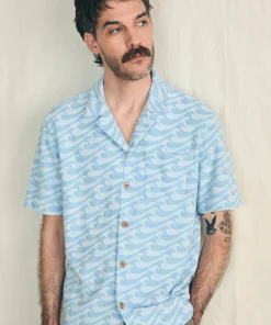 Hot Short-Sleeve Cabana Towel Terry Shirt - Shirts