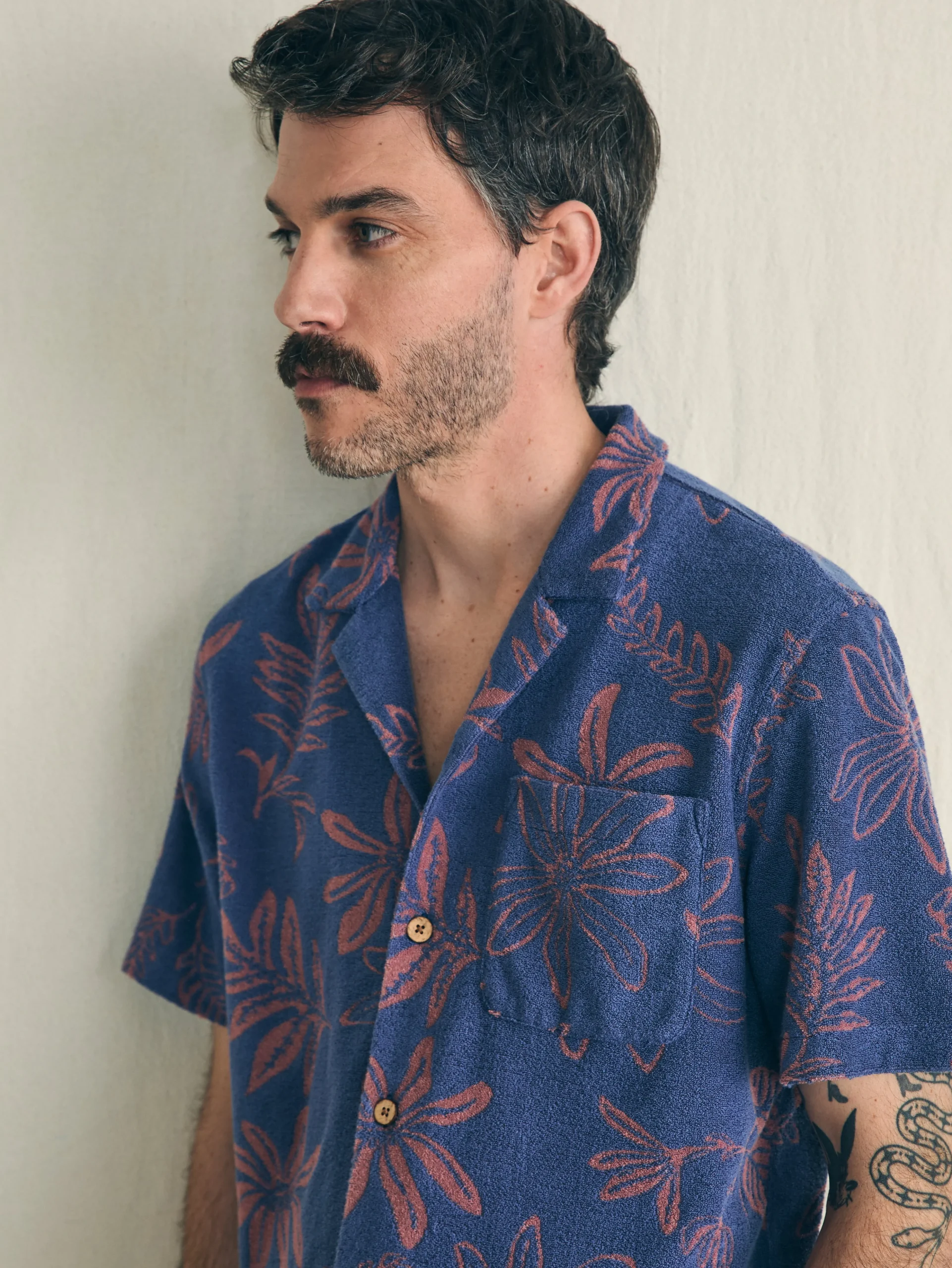 Online Short-Sleeve Cabana Towel Terry Shirt - Shirts