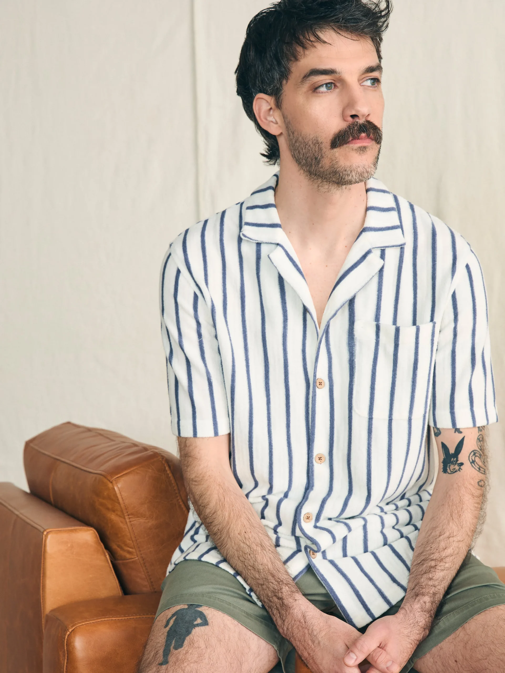 Best Short-Sleeve Cabana Towel Terry Shirt - Shirts