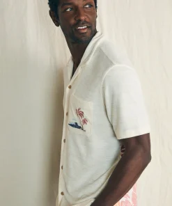 Outlet Short-Sleeve Cabana Towel Terry Shirt - Shirts