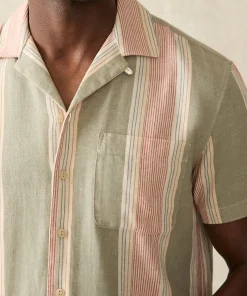 Clearance Short-Sleeve Hemp Blend Camp Shirt - Shirts