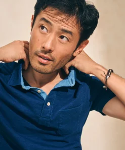 Discount Short-Sleeve Indigo Polo Shirt - Polo Shirts