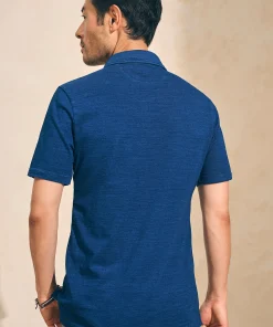 Discount Short-Sleeve Indigo Polo Shirt - Polo Shirts