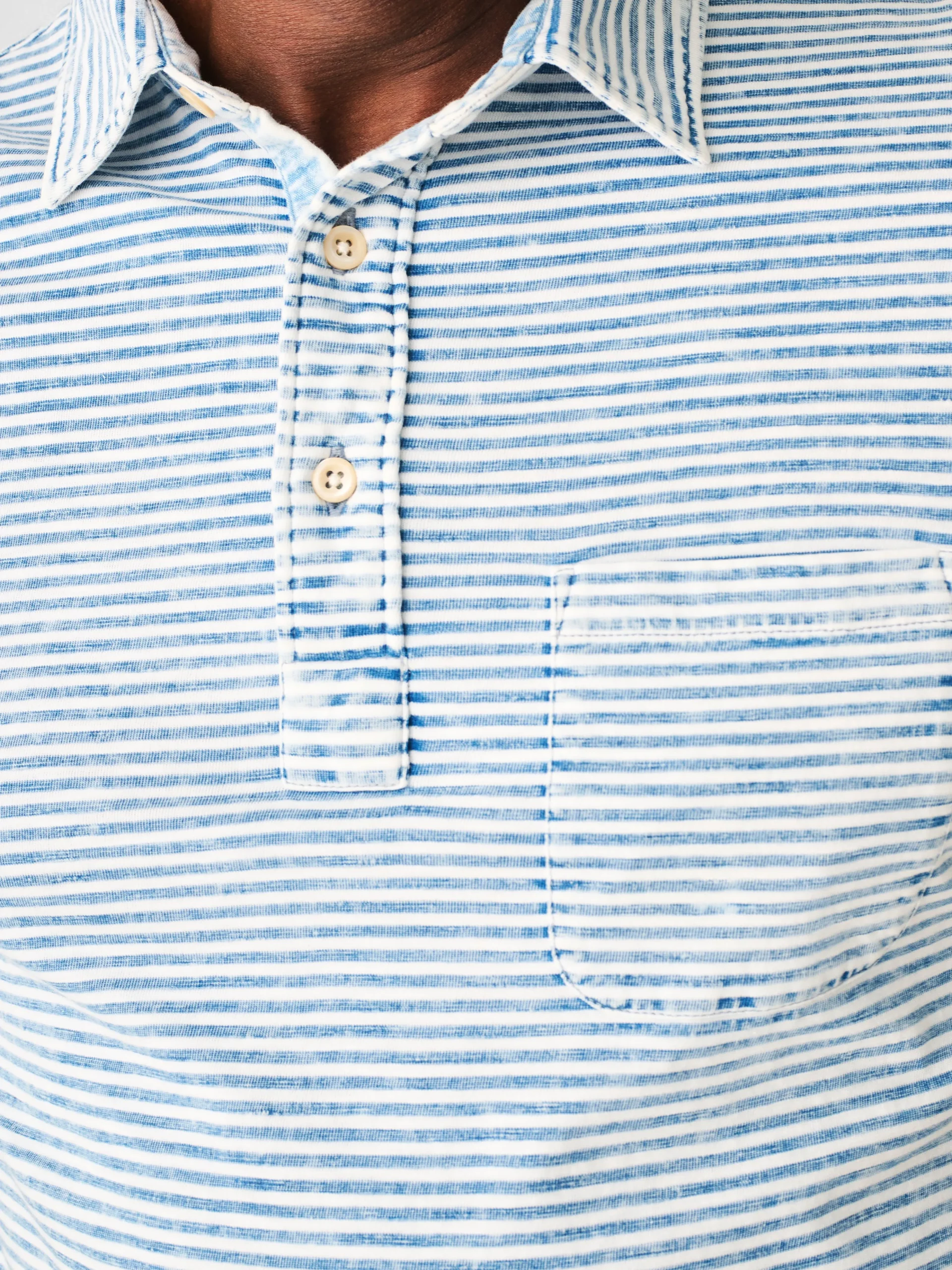 Discount Short-Sleeve Indigo Polo Shirt - Polo Shirts|T-Shirts & Henleys