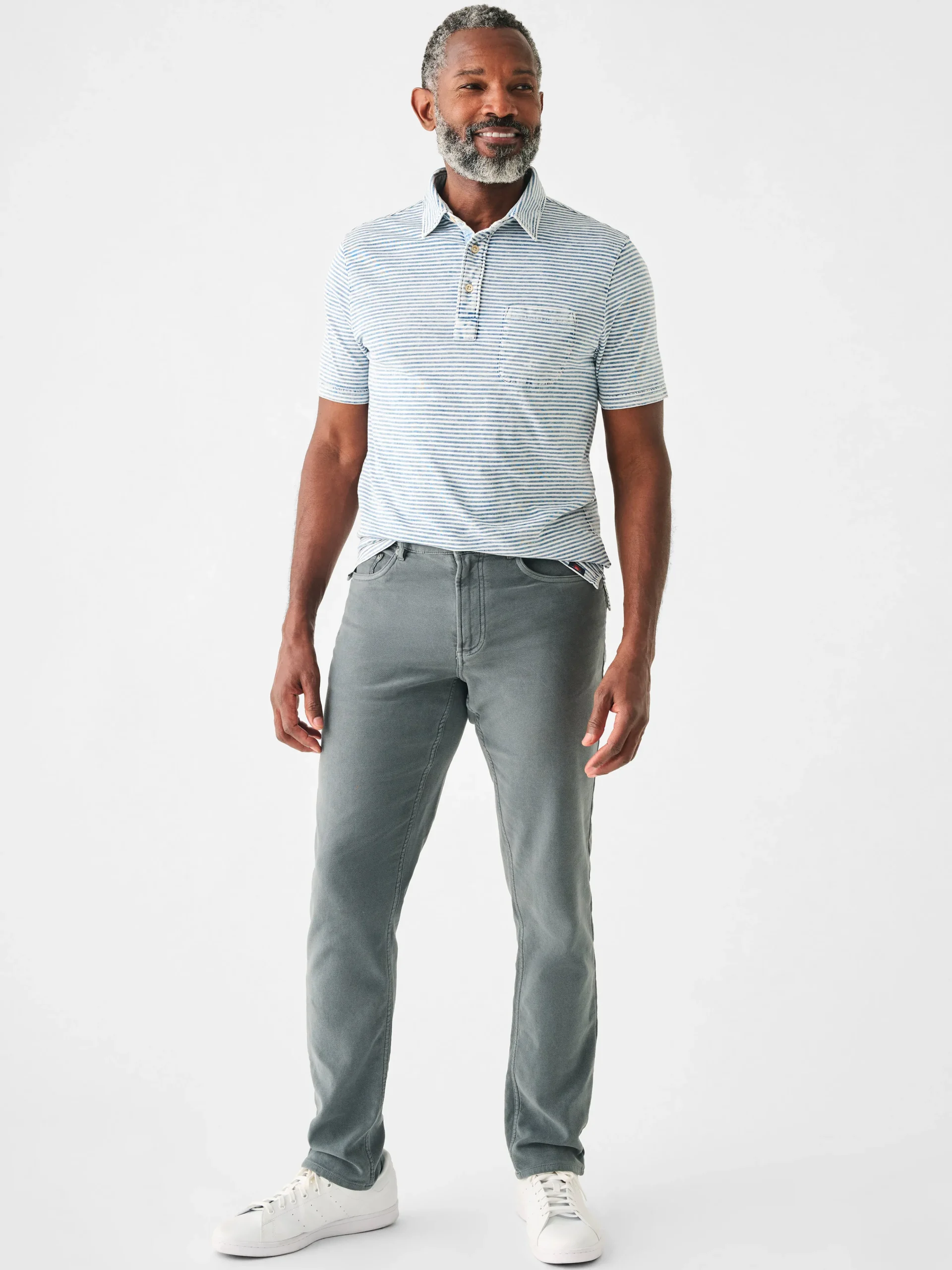 Discount Short-Sleeve Indigo Polo Shirt - Polo Shirts|T-Shirts & Henleys